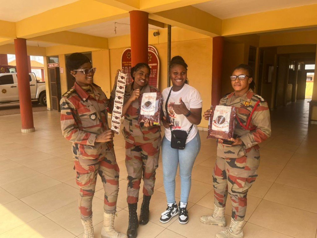 Wo Maame Foods activation with Ghana Fire Service personnel